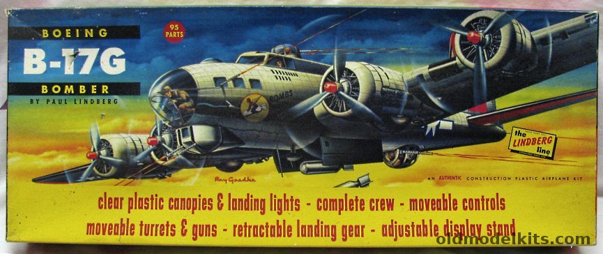 Lindberg 1/64 Boeing B-17G Flying Fortress, 525-249 plastic model kit